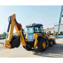 Backhoe Loader with Rock Breaker